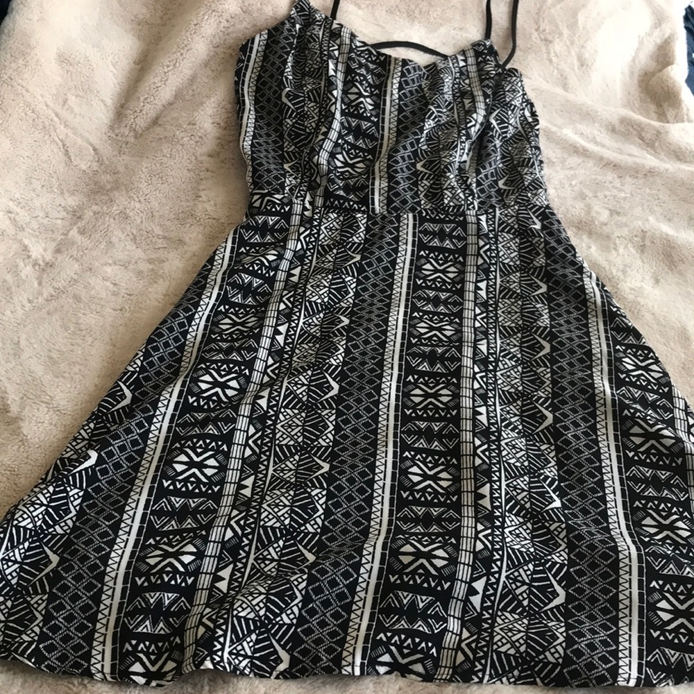 black and white dress